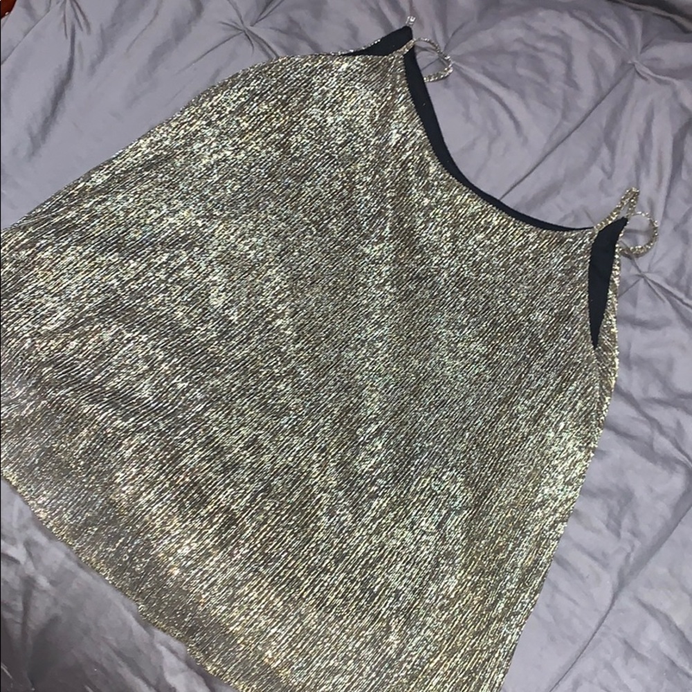 Sparkly shirt with under shirt built in.